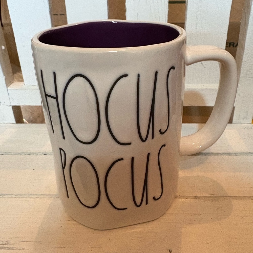 Rae Dunn Hocus Pocus White and Purple Mug